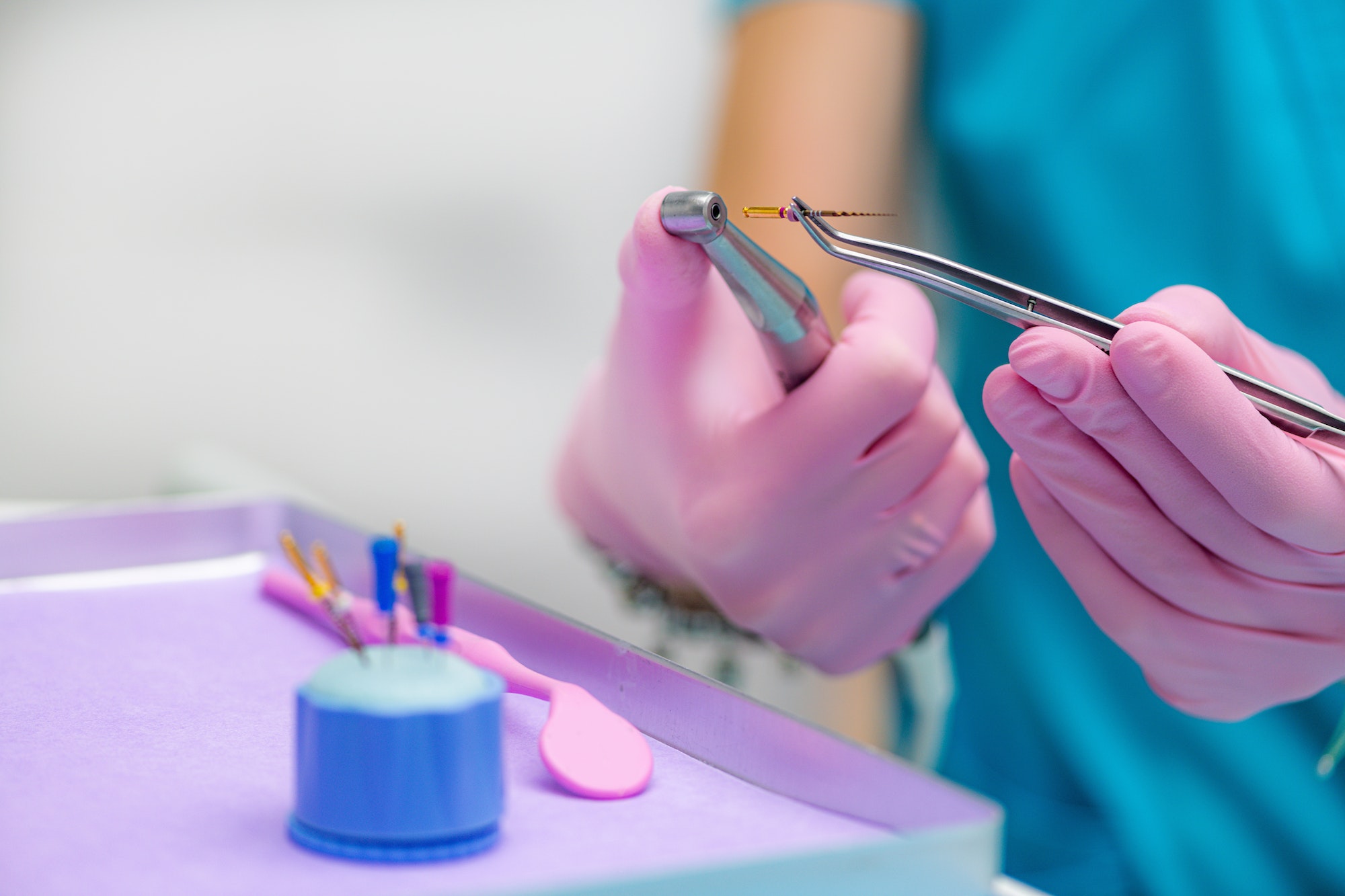 preparing for endodontic root canal treatment